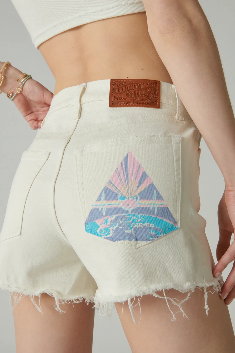 PINK FLOYD HIGH RISE MOM SHORT, image 5