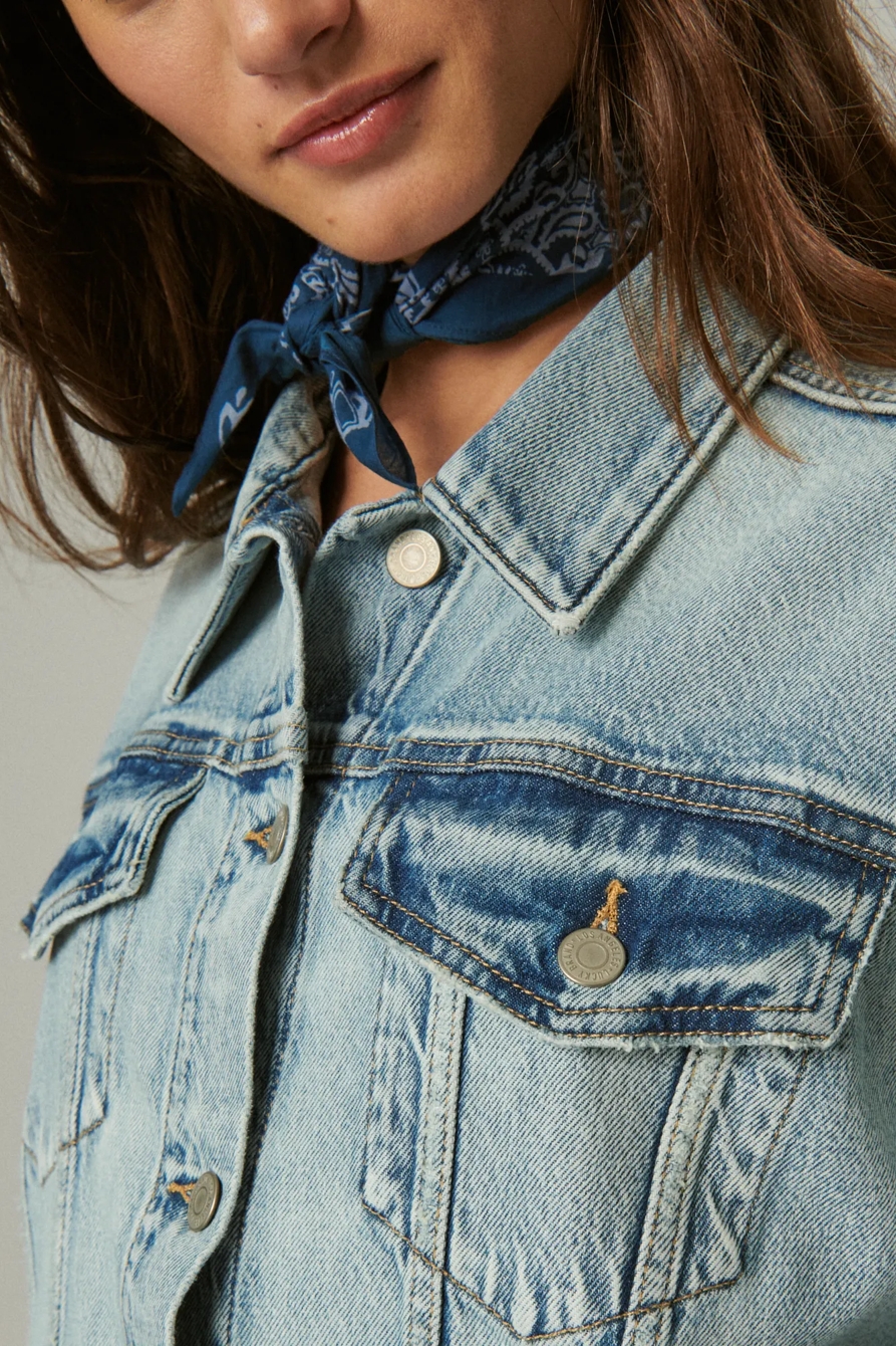 RELAXED DENIM TRUCKER JACKET, image 4