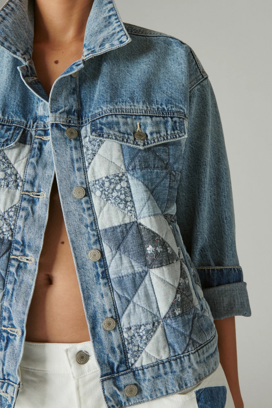 Laura Ashley Patchwork Relaxed Trucker | Lucky Brand