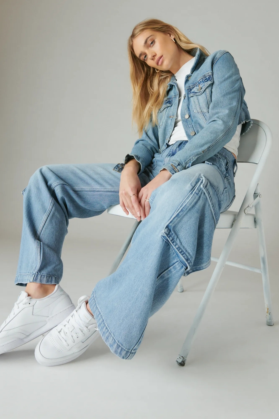 LIQUID DENIM LUXE CARGO PALAZZO, image 6