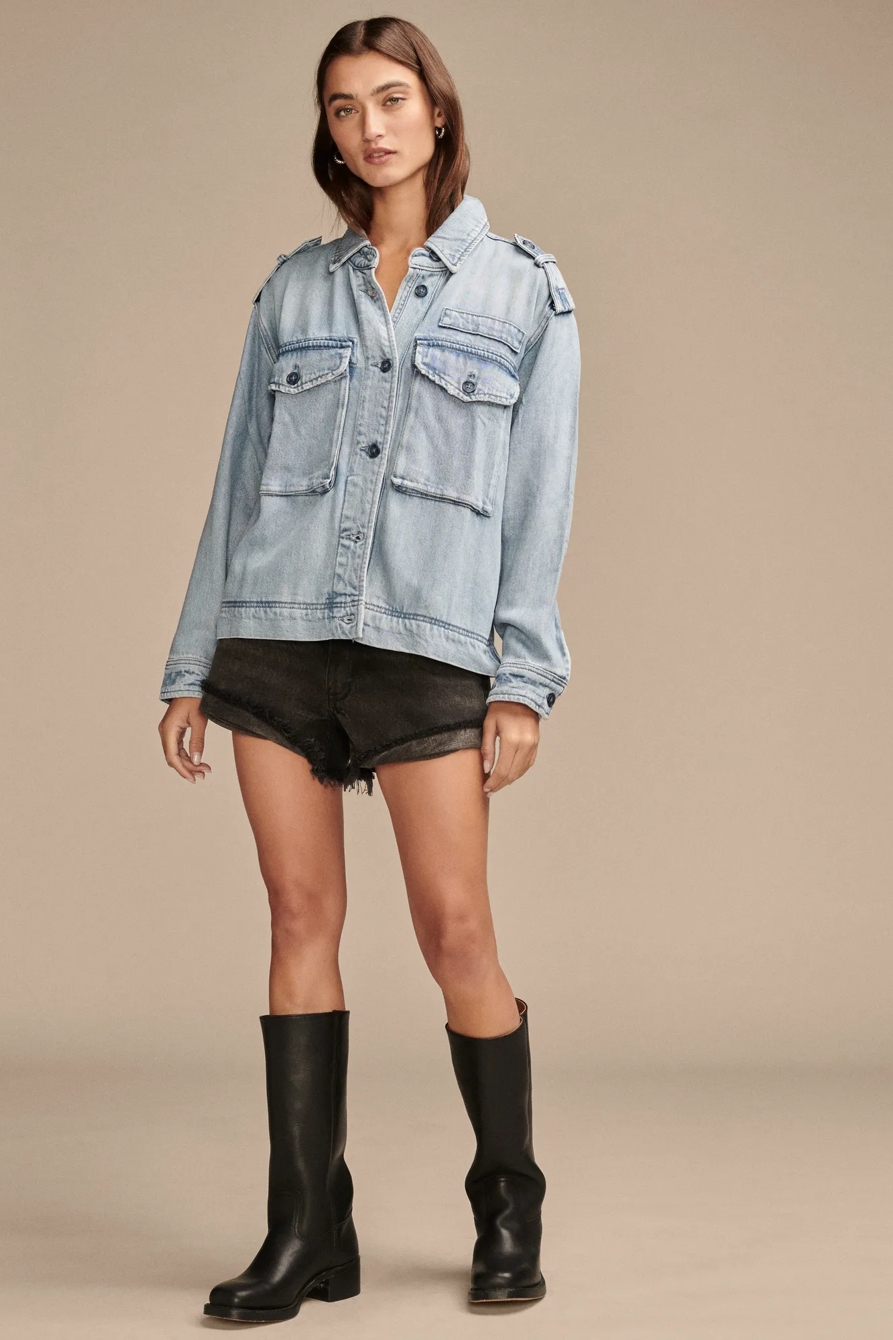 LIQUID DENIM LUXE UTILITY JACKET, image 5