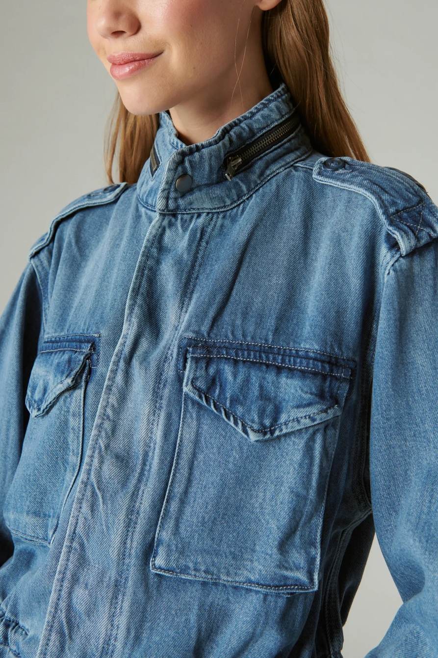 LIQUID DENIM LUXE FOUR POCKET UTILITY JACKET, image 4