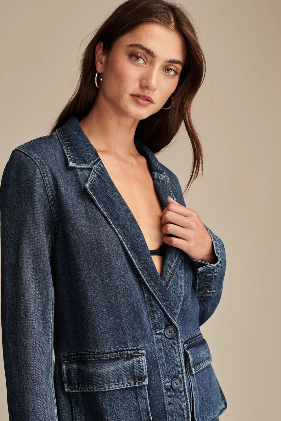 LIQUID DENIM LUXE BLAZER, image 2