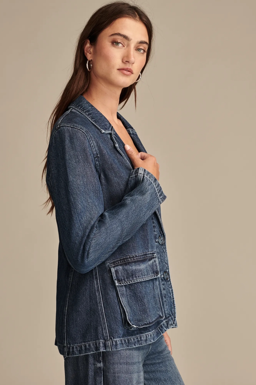 LIQUID DENIM LUXE BLAZER, image 3