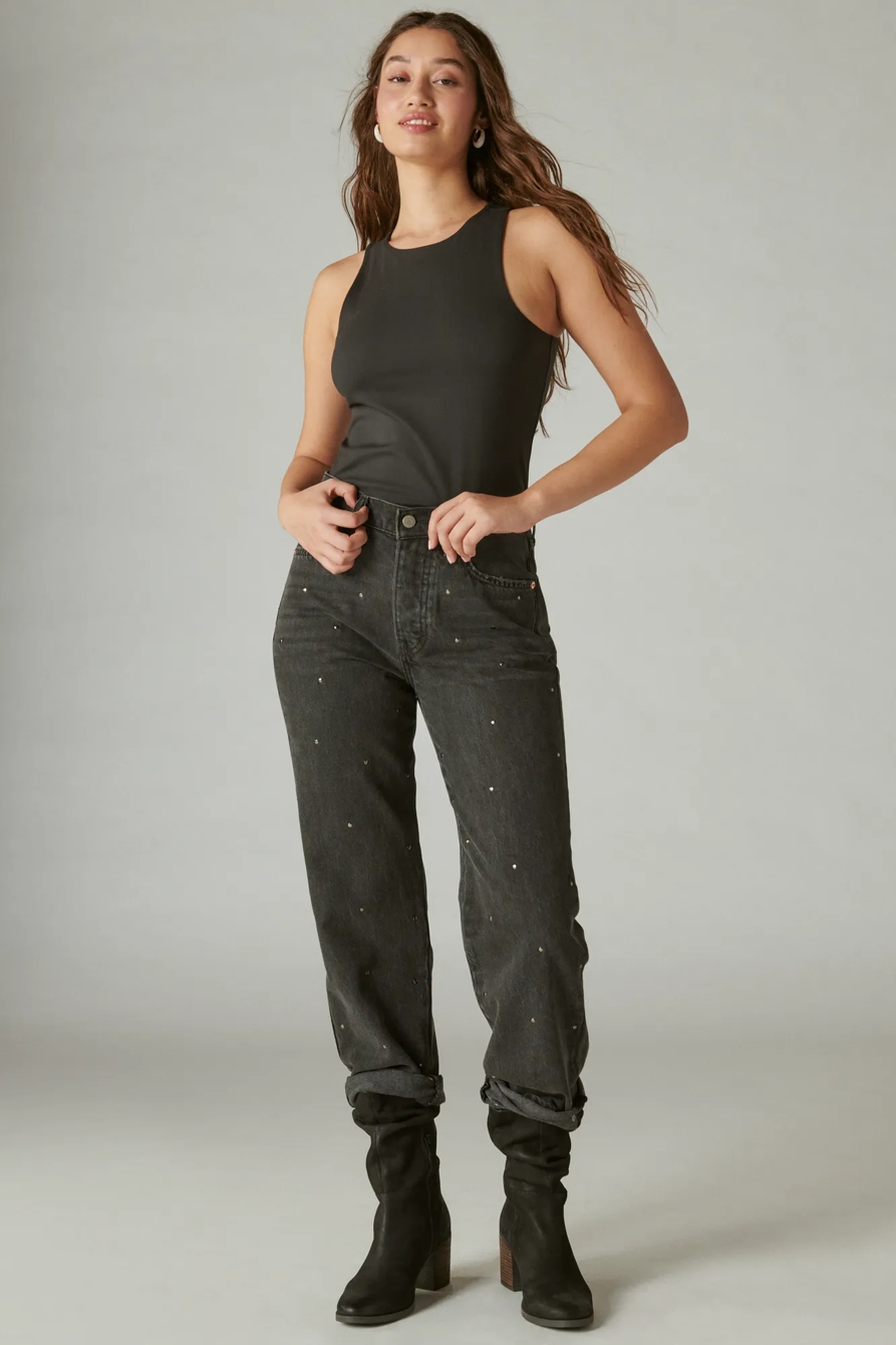 LUCKY LEGEND STUDDED HIGH RISE 90S LOOSE, image 1