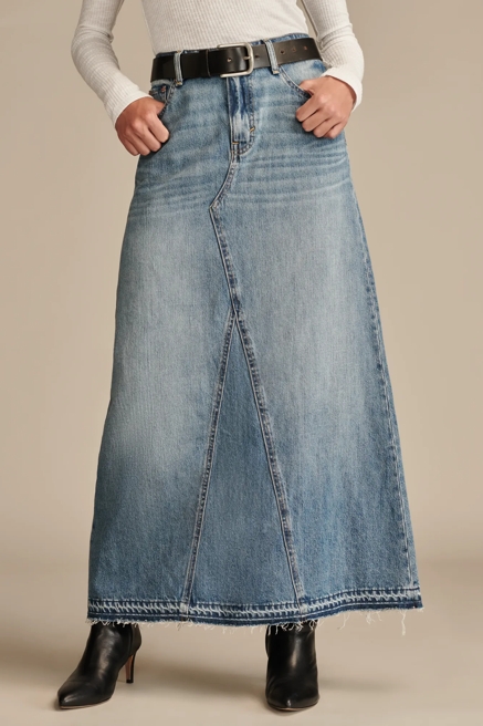 DENIM MAXI SKIRT, image 2