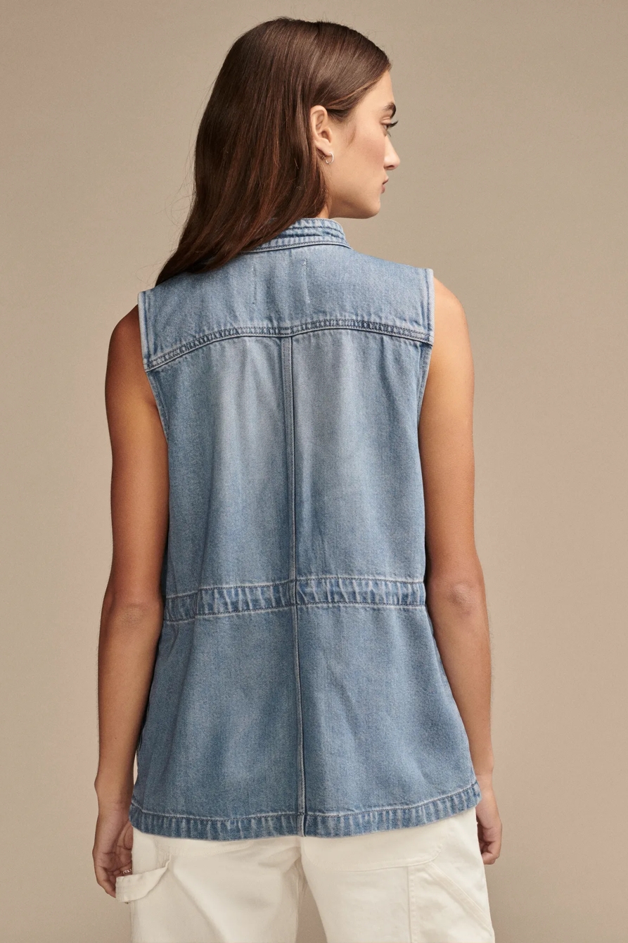 DENIM UTILITY VEST, image 3