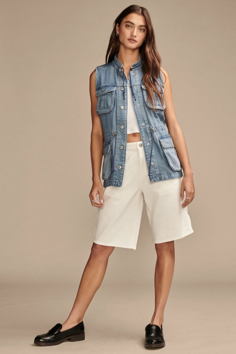 DENIM UTILITY VEST, image 4