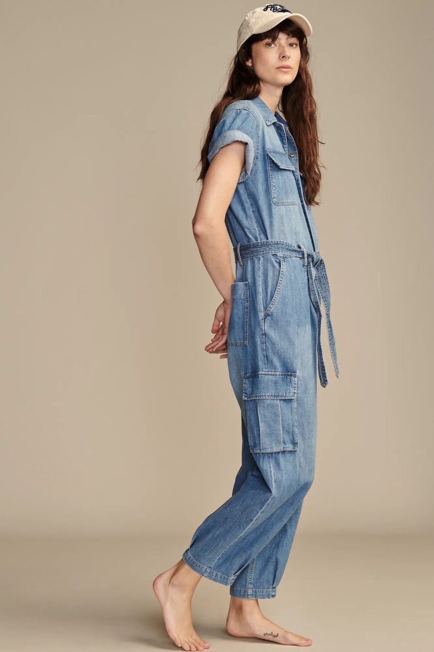 DENIM S/S UTILITY JUMPSUIT, image 2