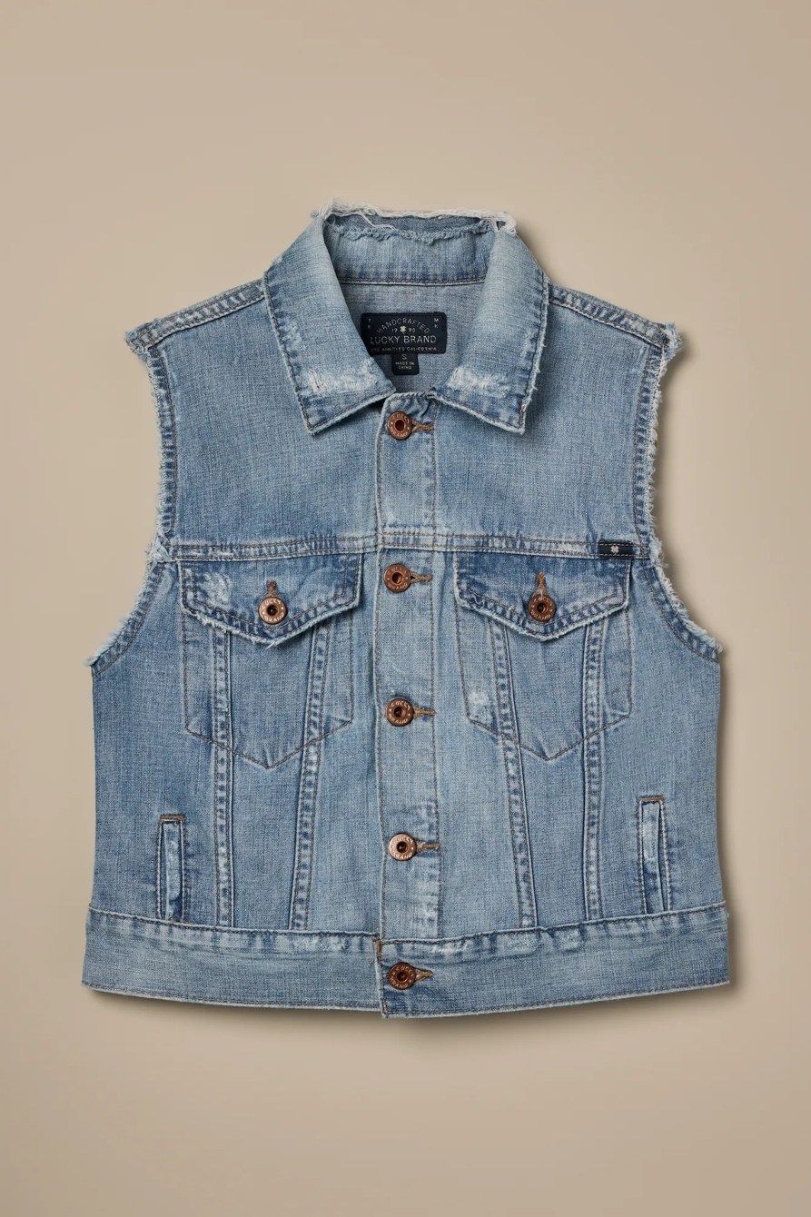 Lucky Brand One-Of-A-Kind Denim Vest, image 1