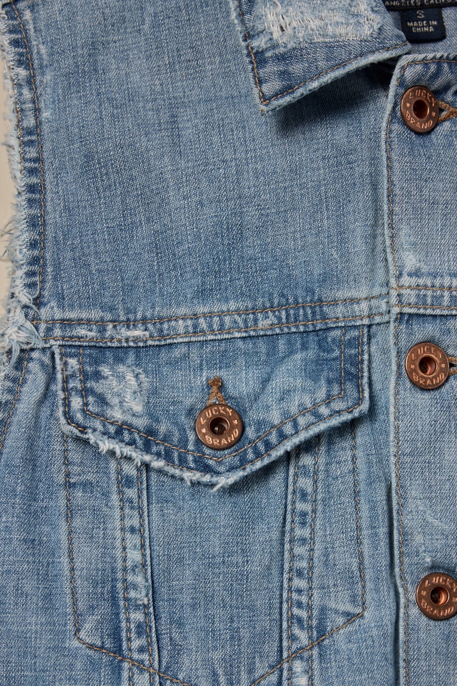 Lucky Brand One-Of-A-Kind Denim Vest, image 4