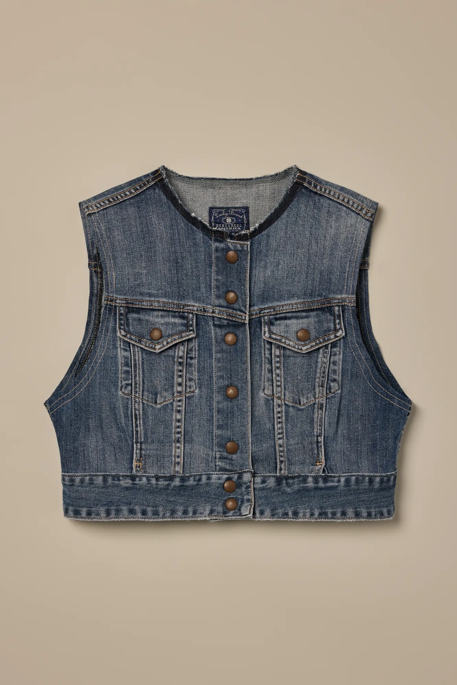 Lucky Brand One-Of-A-Kind Denim Vest, image 1