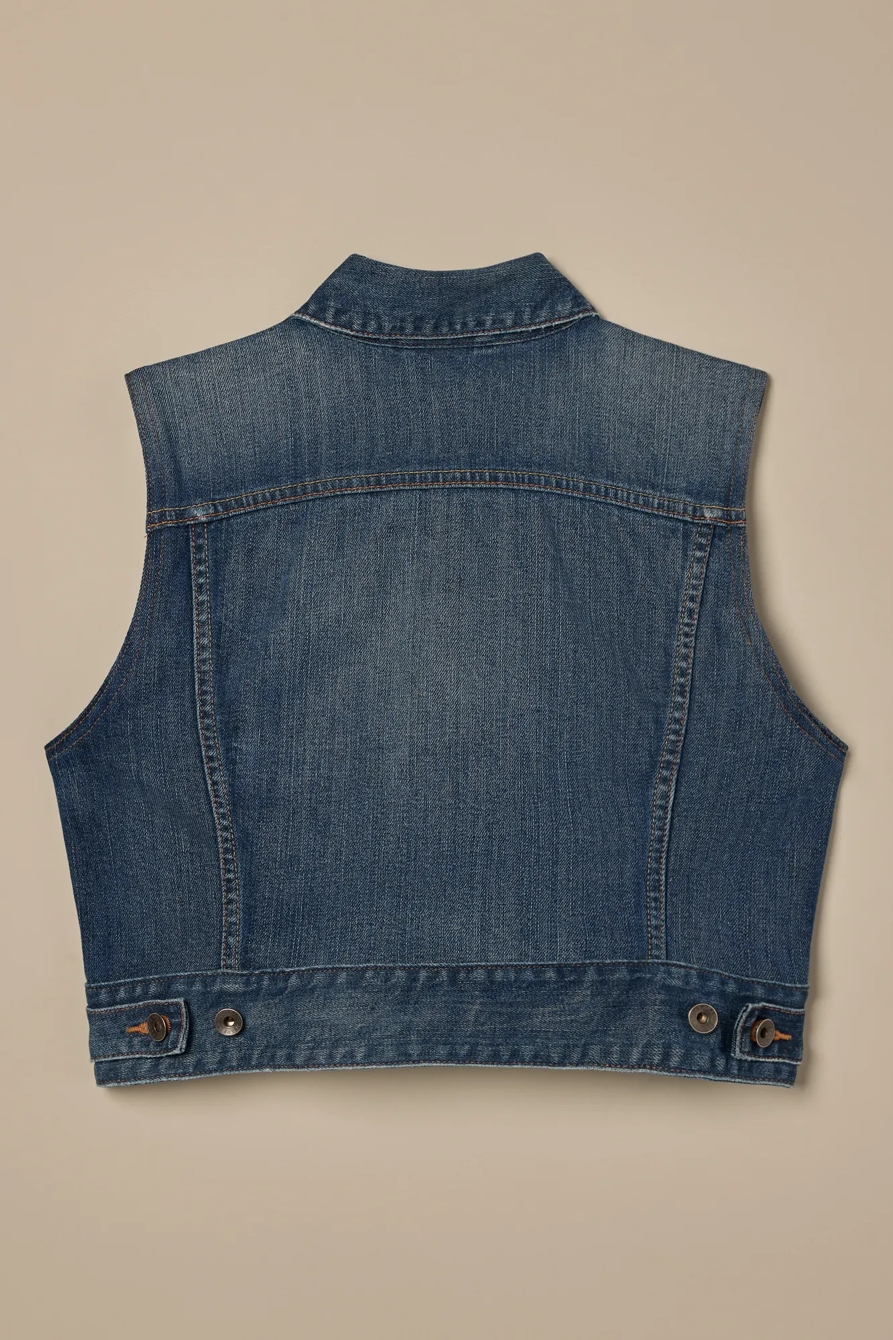Lucky Brand One-Of-A-Kind Denim Vest, image 4