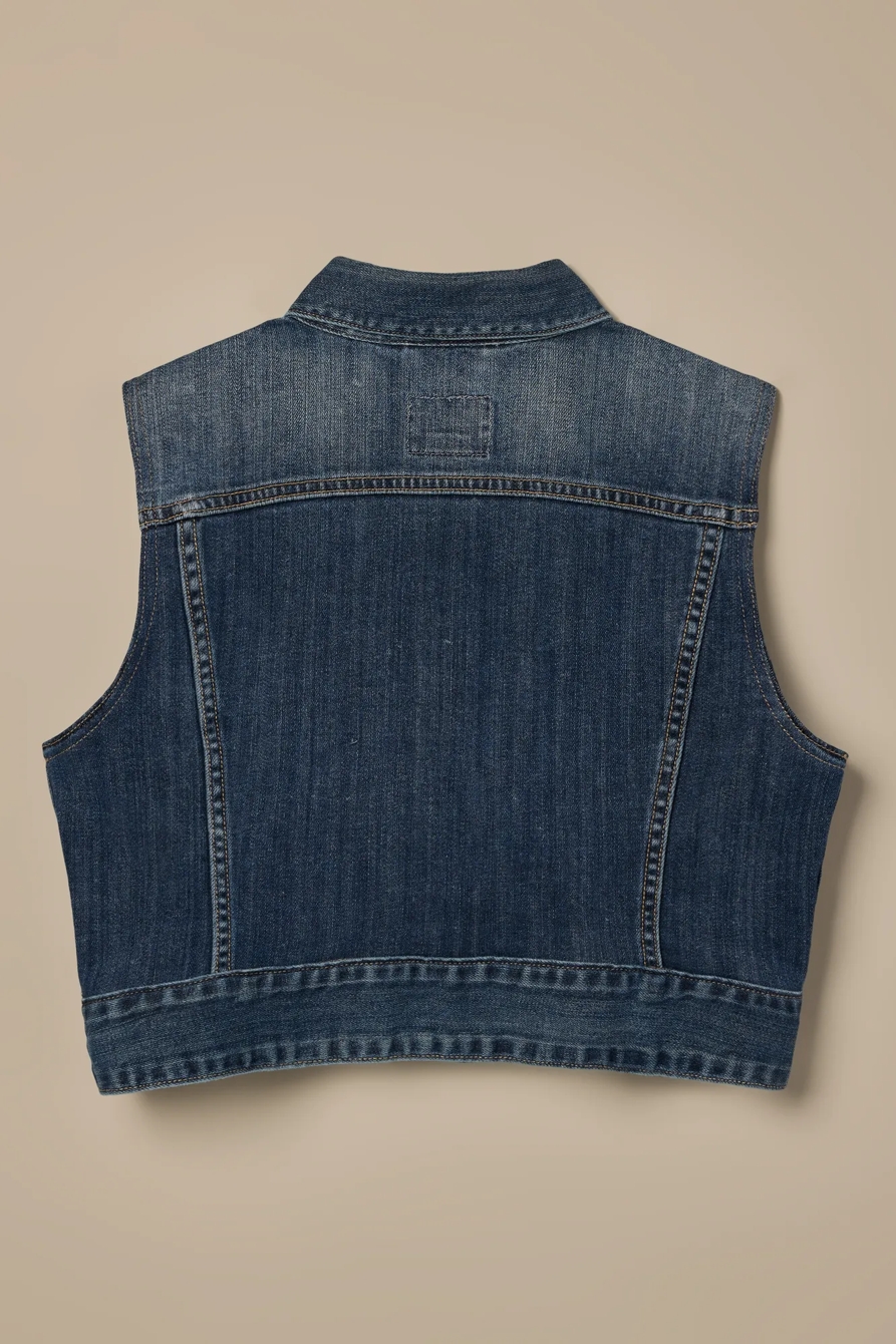 Lucky Brand One-Of-A-Kind Denim Vest, image 4
