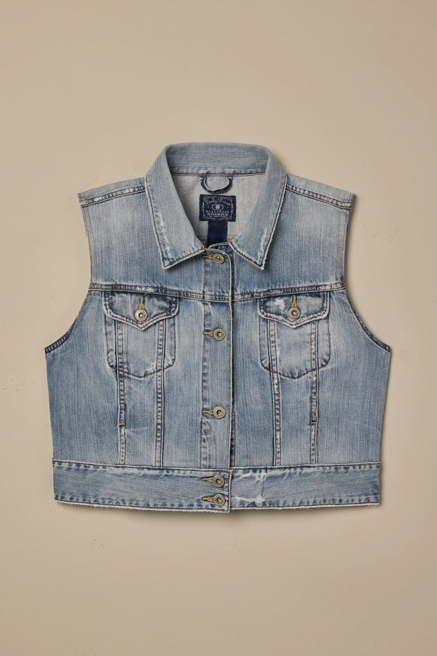 Lucky Brand One-Of-A-Kind Denim Vest, image 1