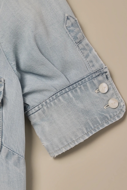 Lucky Brand One-Of-A-Kind Denim Cropped Shirt, image 2