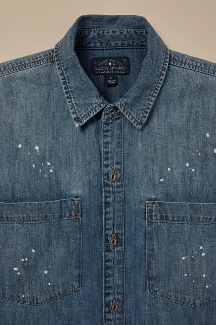 Lucky Brand One-Of-A-Kind Denim Cropped Shirt, image 2