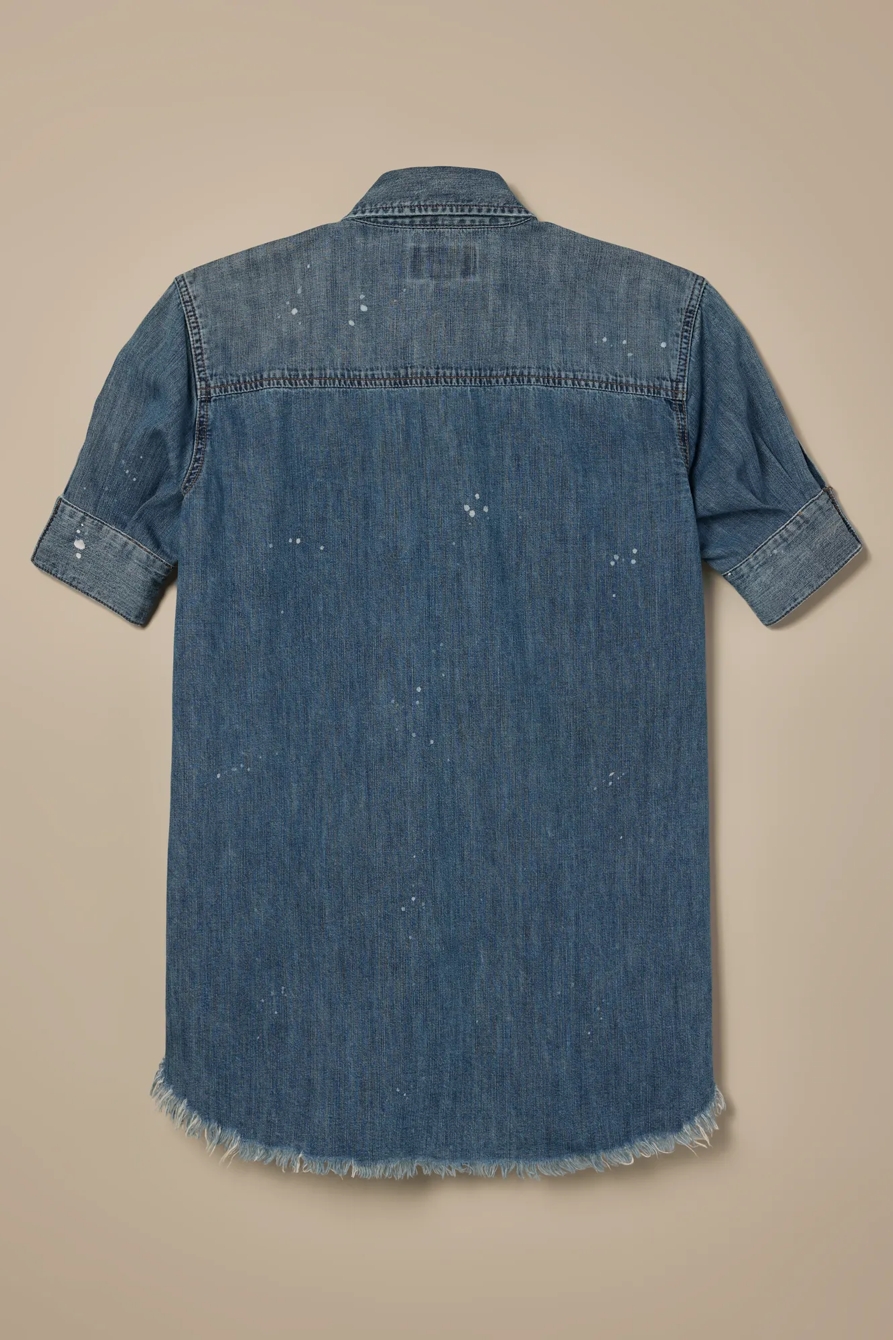 Lucky Brand One-Of-A-Kind Denim Cropped Shirt, image 5