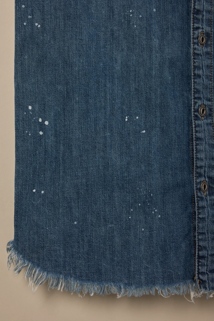Lucky Brand One-Of-A-Kind Denim Cropped Shirt, image 4