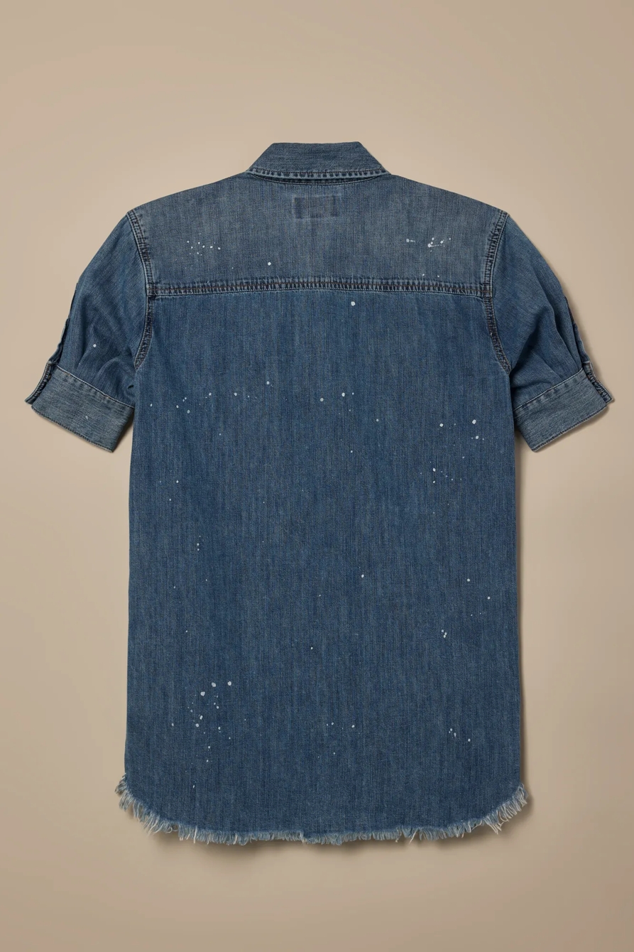 Lucky Brand One-Of-A-Kind Denim Cropped Shirt, image 5