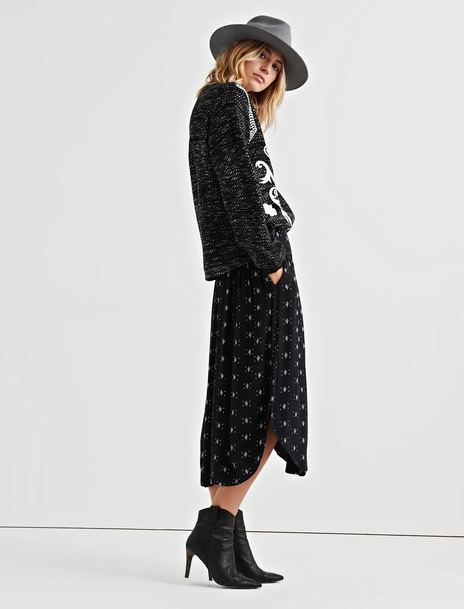 PRINTED MIDI SKIRT, image 2