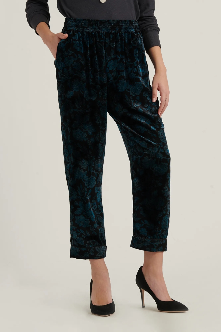 PRINTED VELVET PANT, image 2