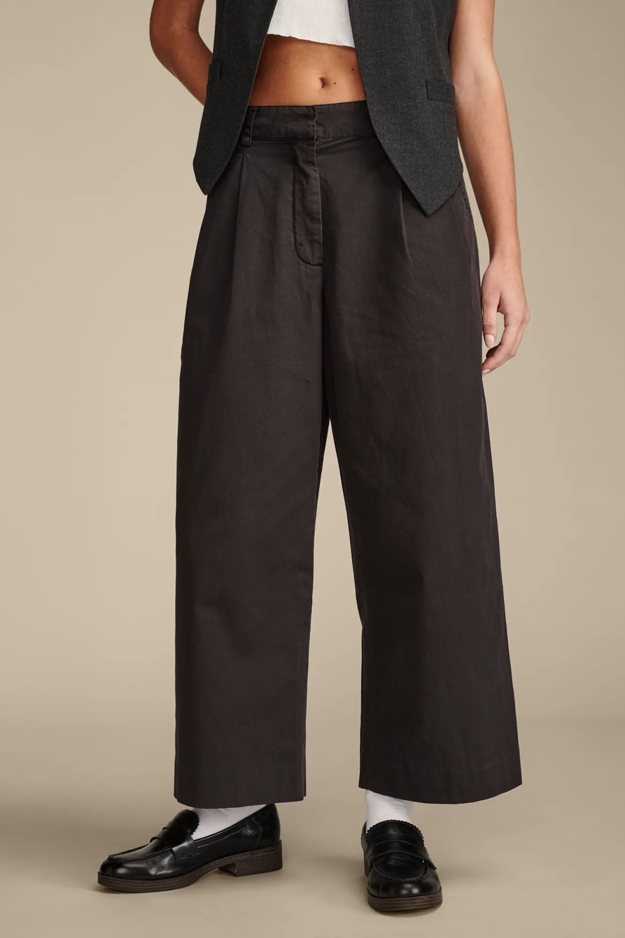 PLEATED WIDE LEG CROP PANT, image 2