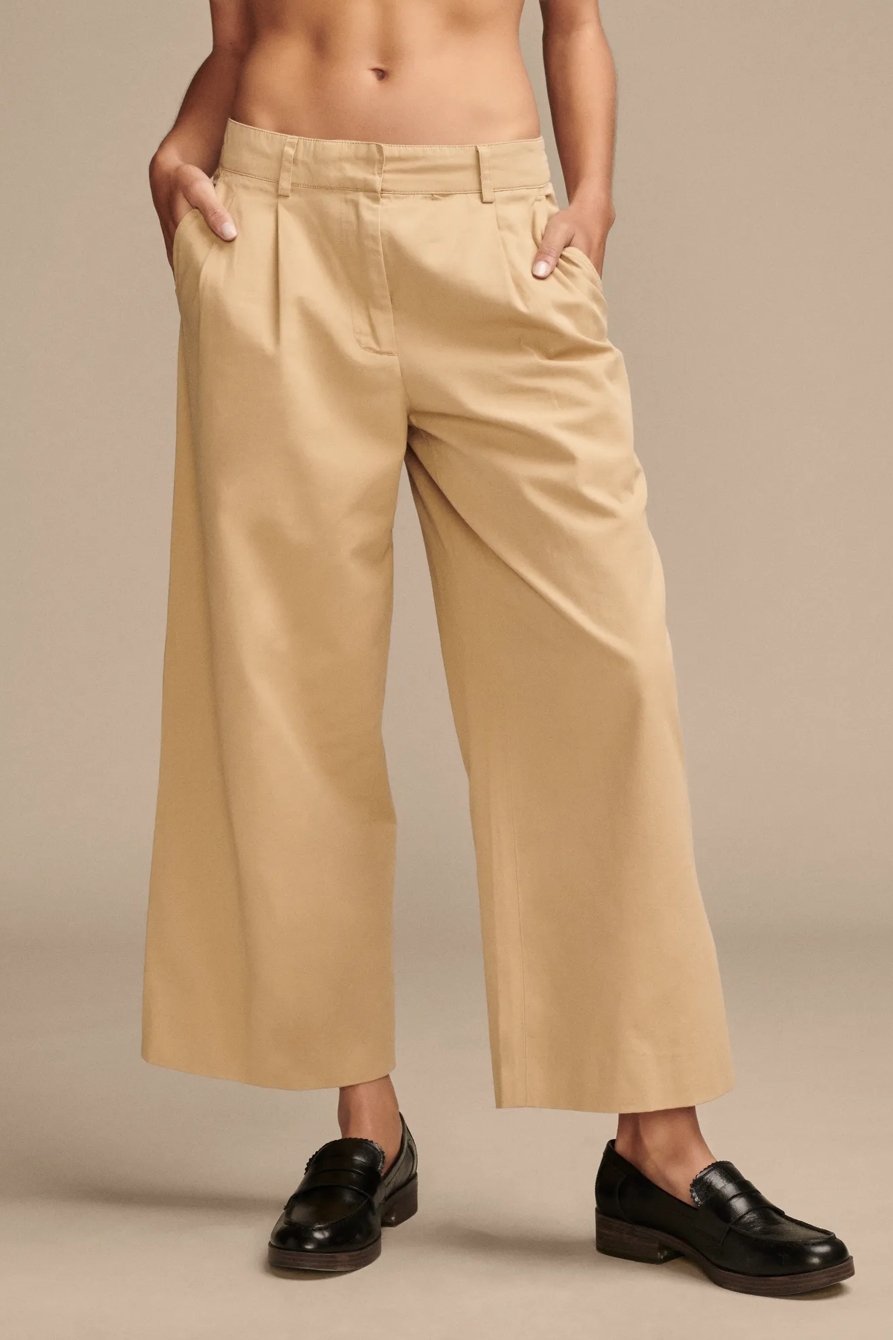PLEATED WIDE LEG CROP PANT, image 2