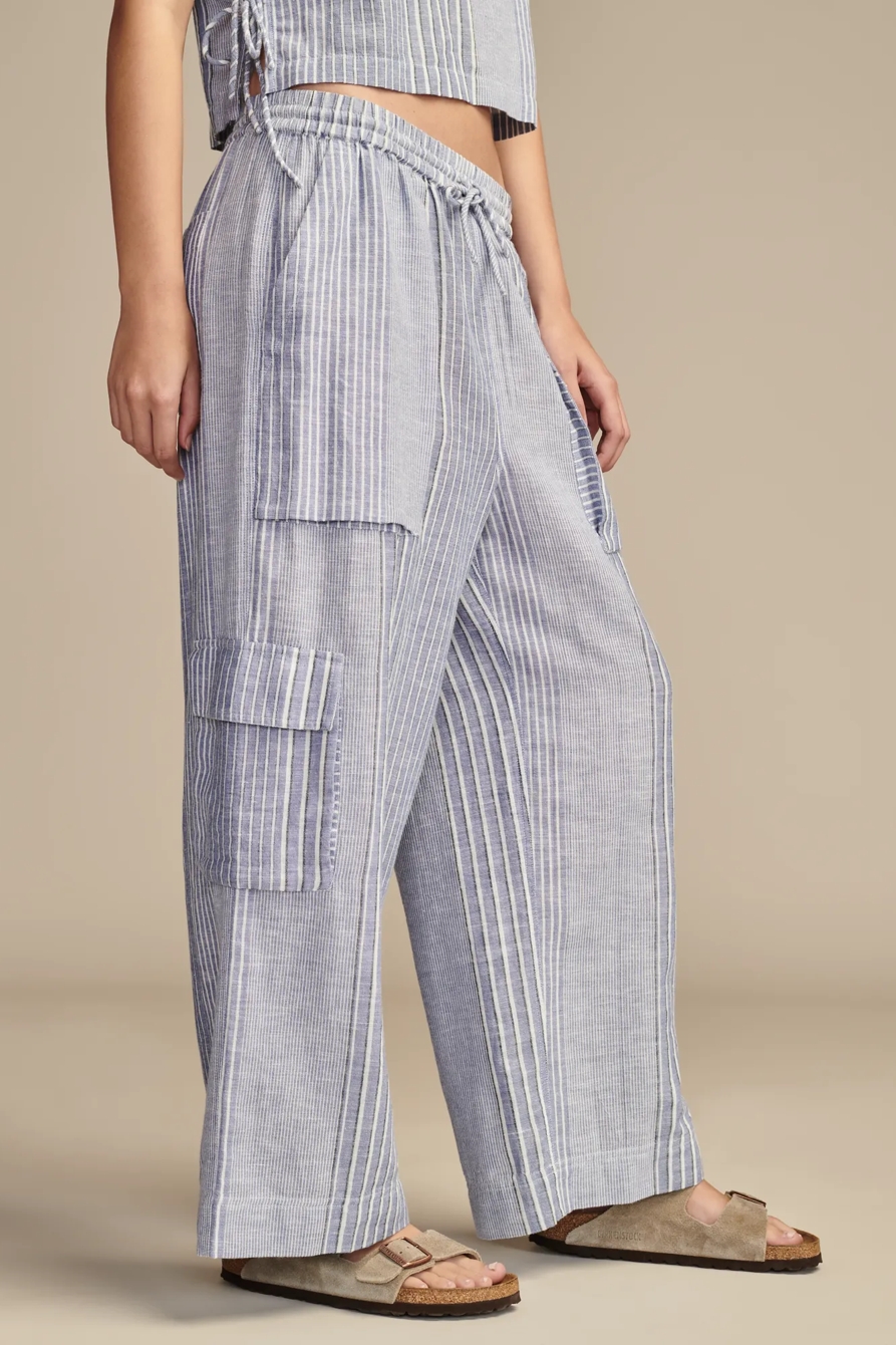DRAWSTRING LINEN CARGO PANT, image 3