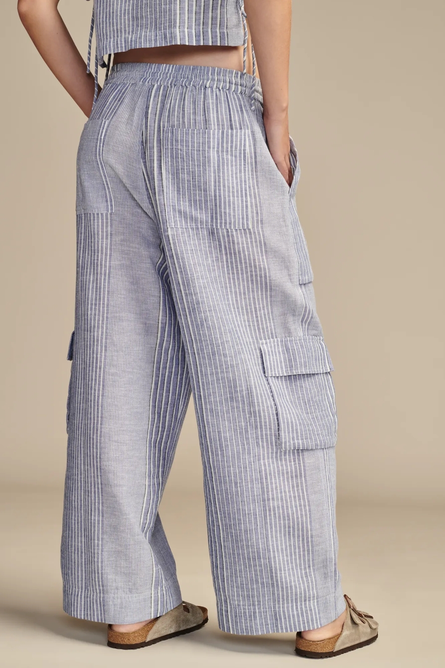 DRAWSTRING LINEN CARGO PANT, image 4