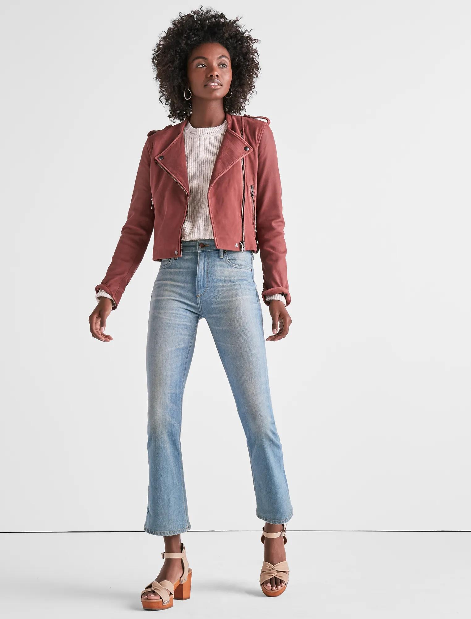 WASHED LEATHER MOTO JACKET, image 2