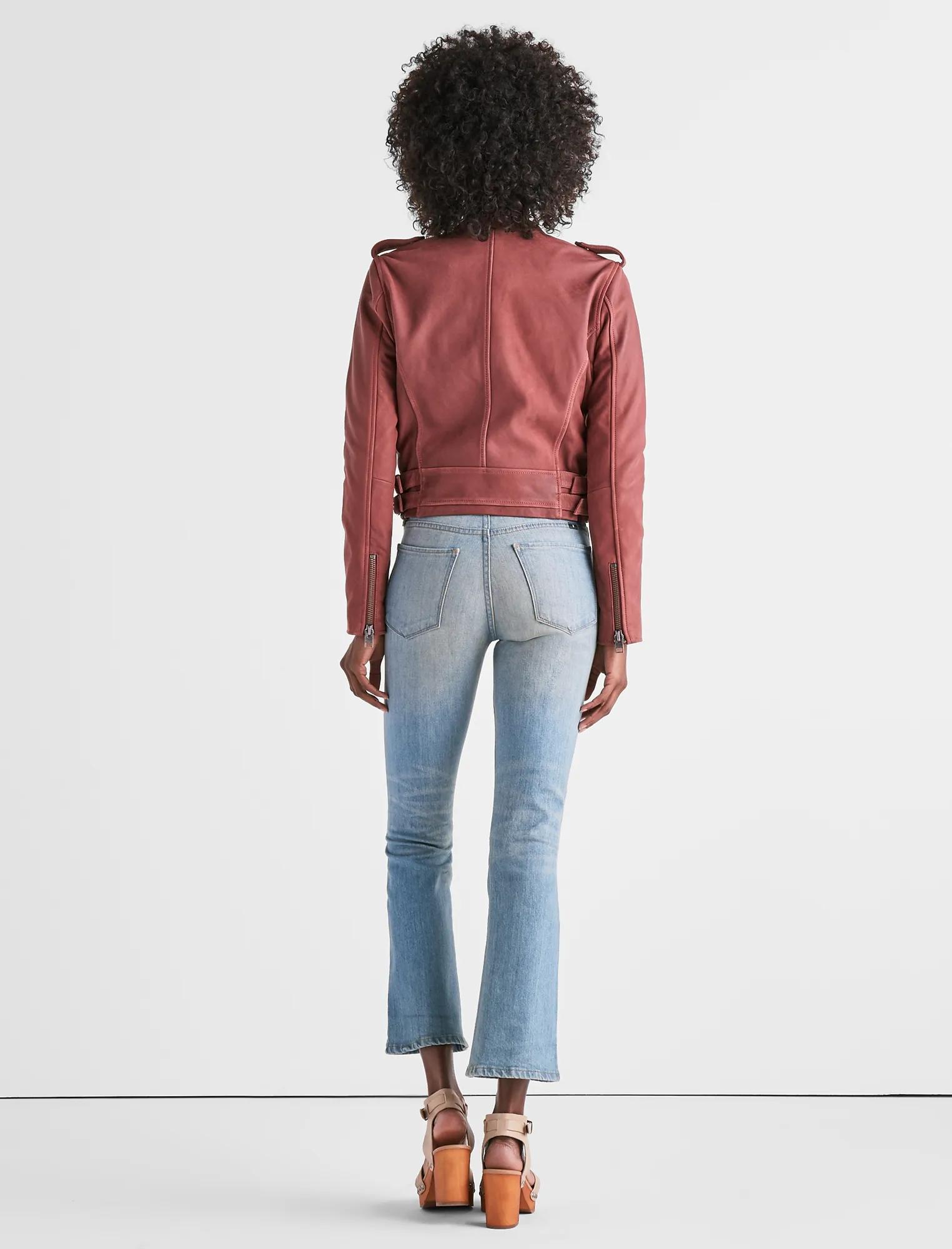 WASHED LEATHER MOTO JACKET, image 3