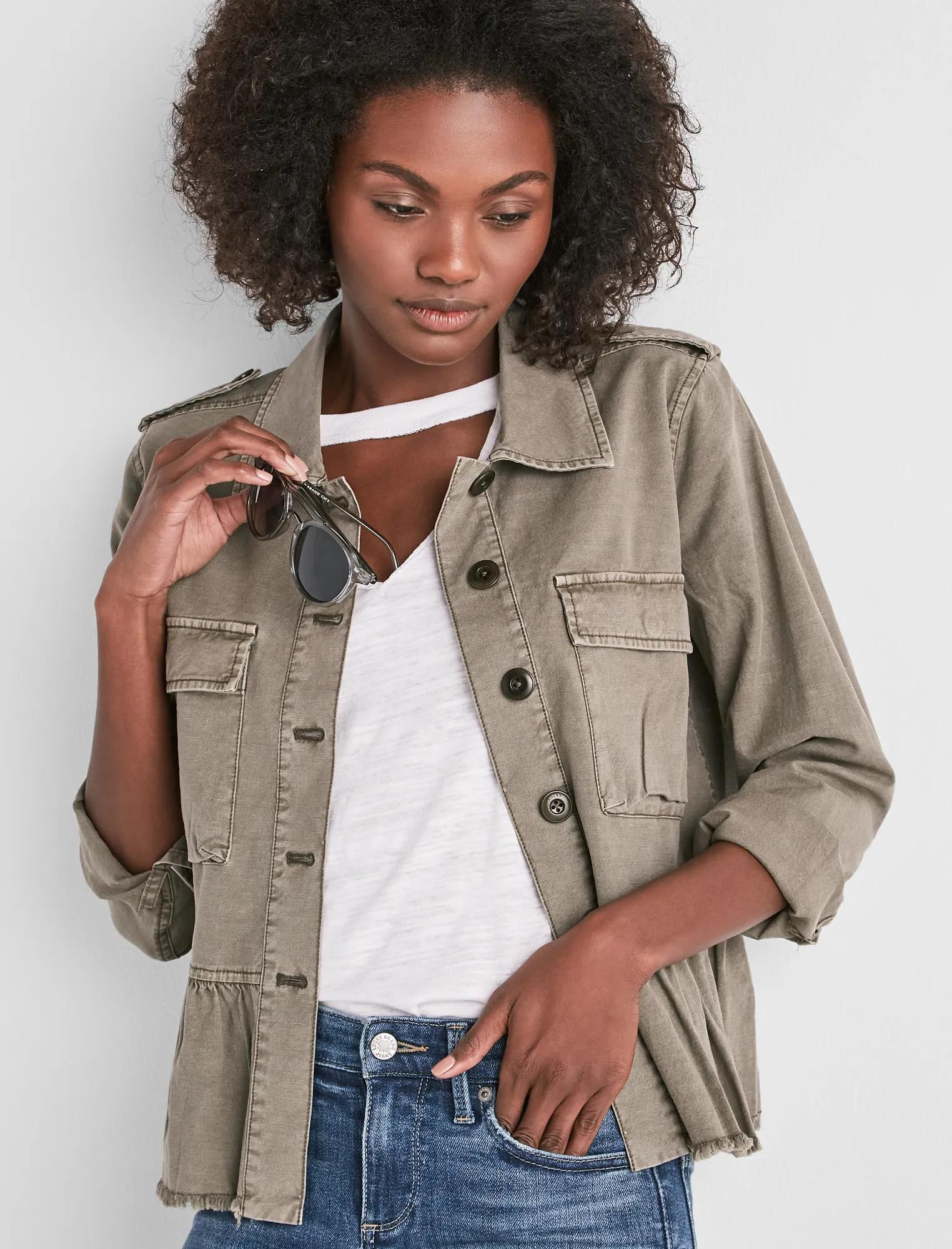 PEPLUM UTILITY JACKET, image 1