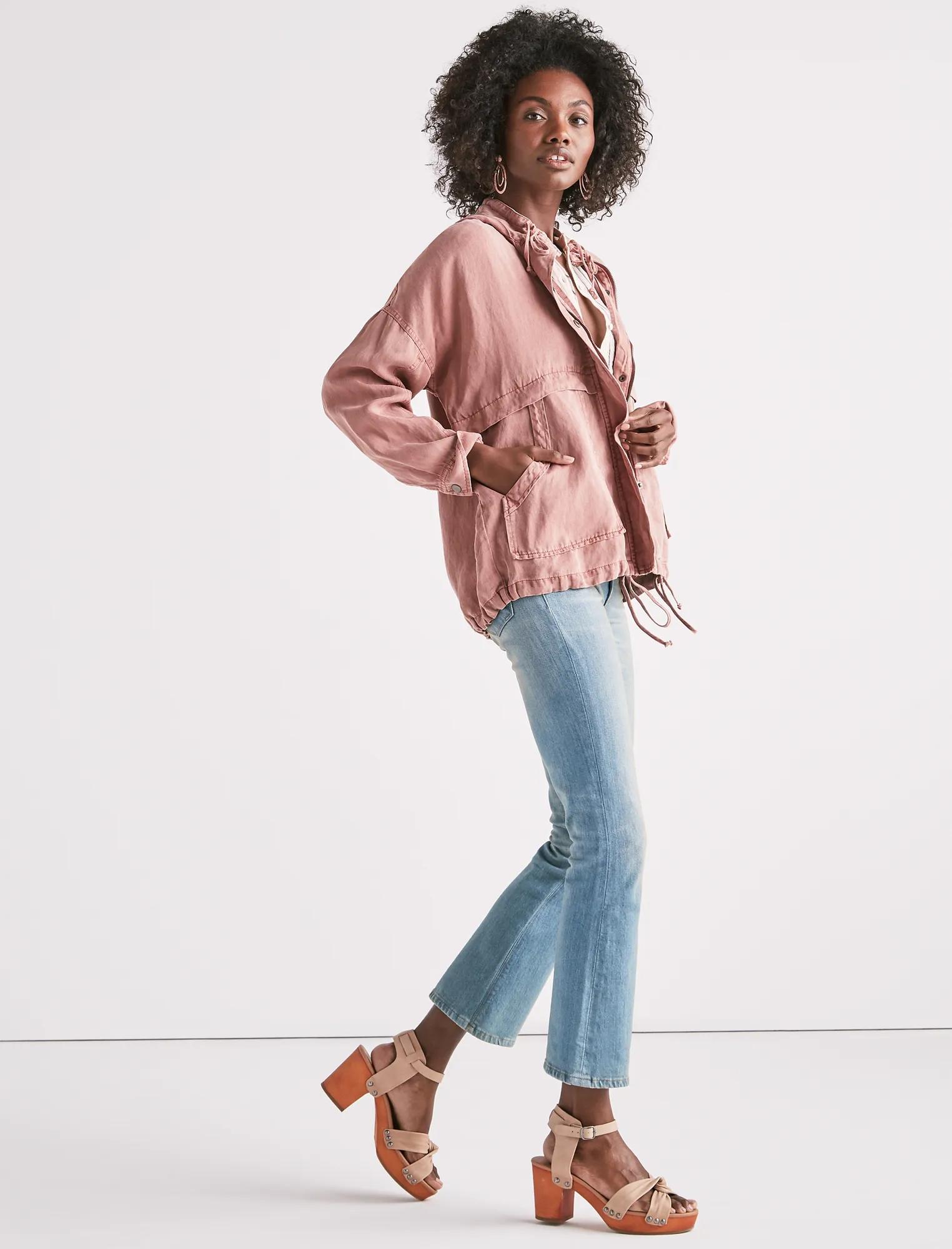 TENCEL LIGHTWEIGHT HOODED JACKET, image 2