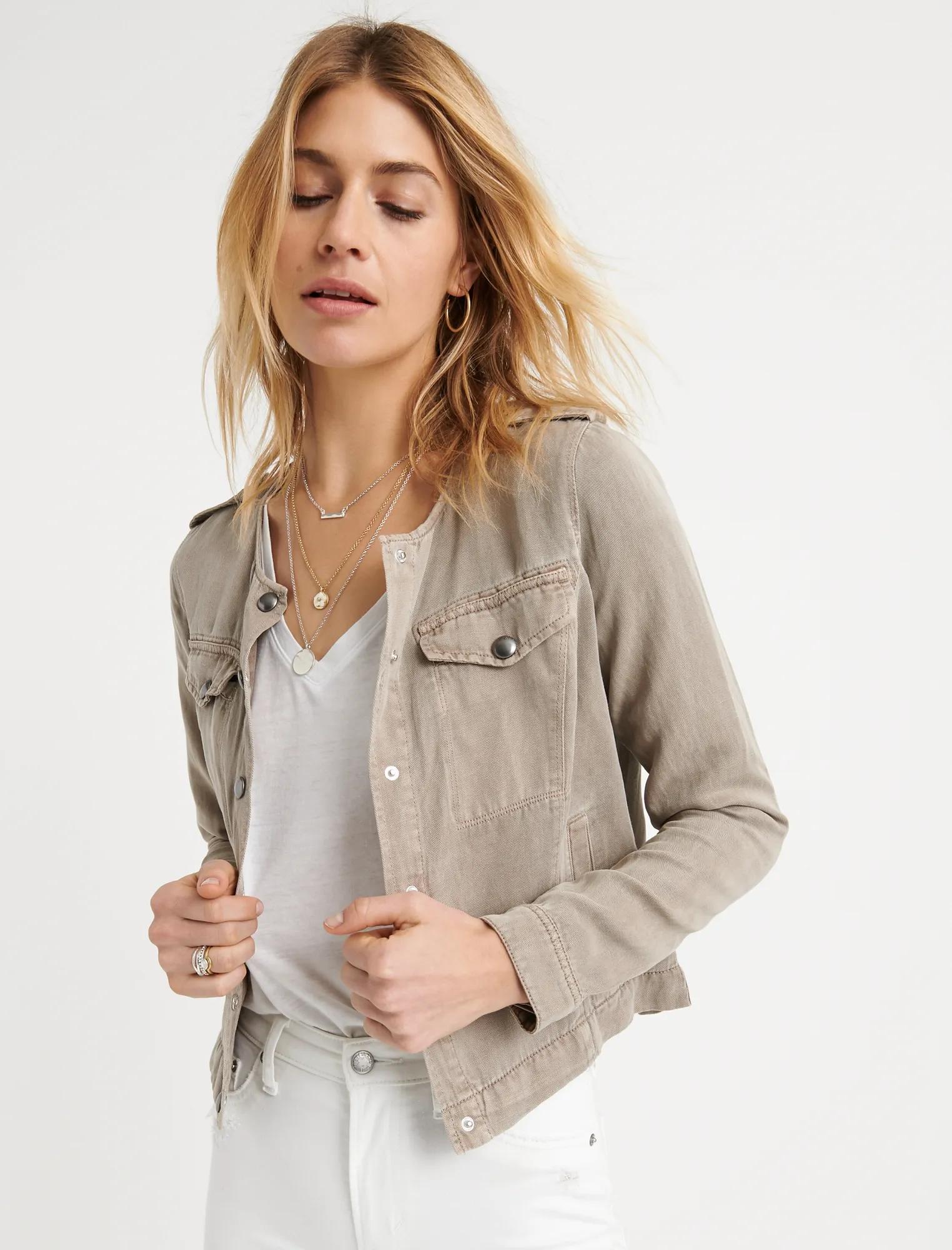 COLLARLESS UTILITY JACKET Lucky Brand