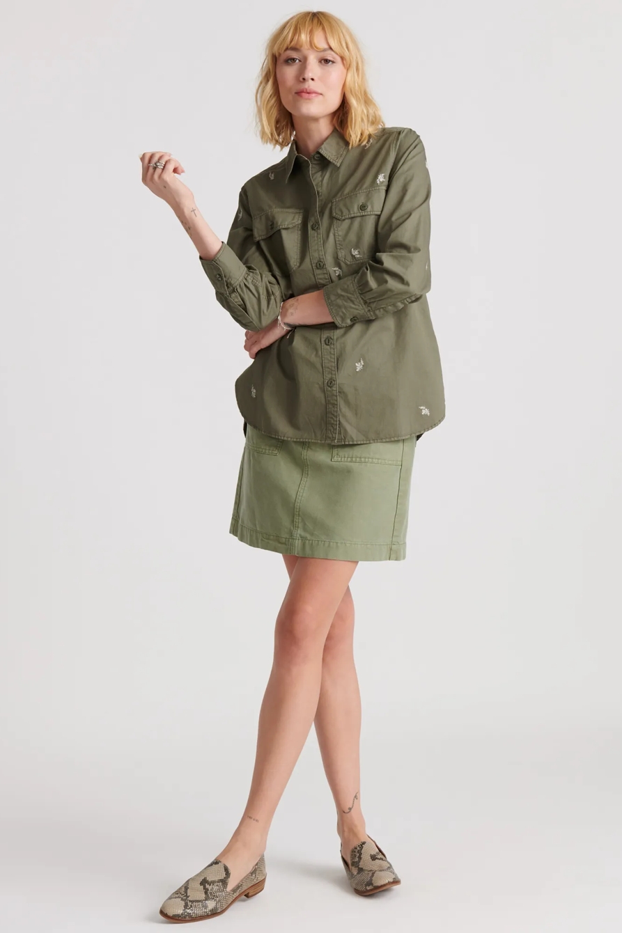 EMBROIDERED UTILITY SHIRT JACKET, image 2