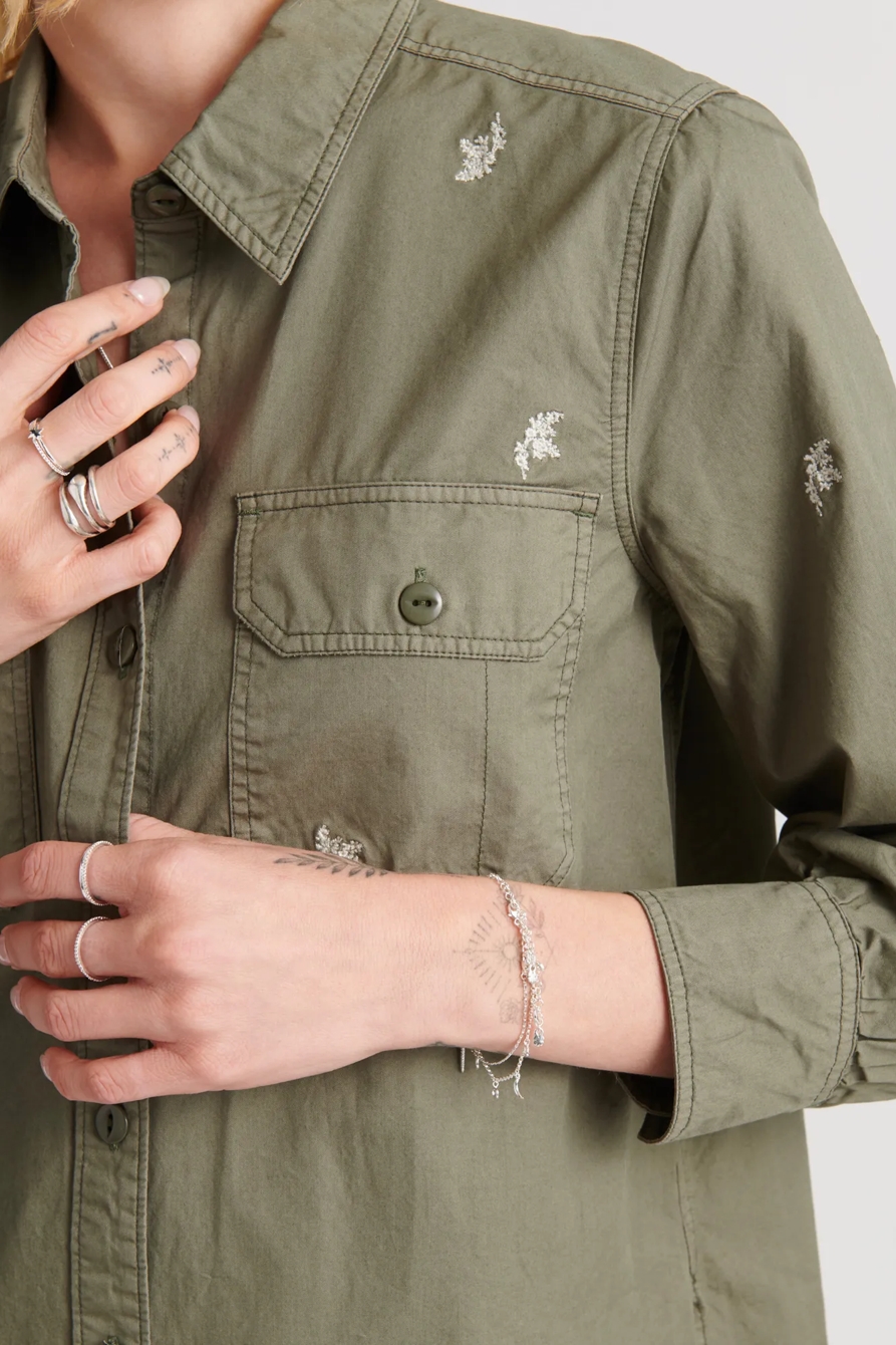 EMBROIDERED UTILITY SHIRT JACKET, image 5