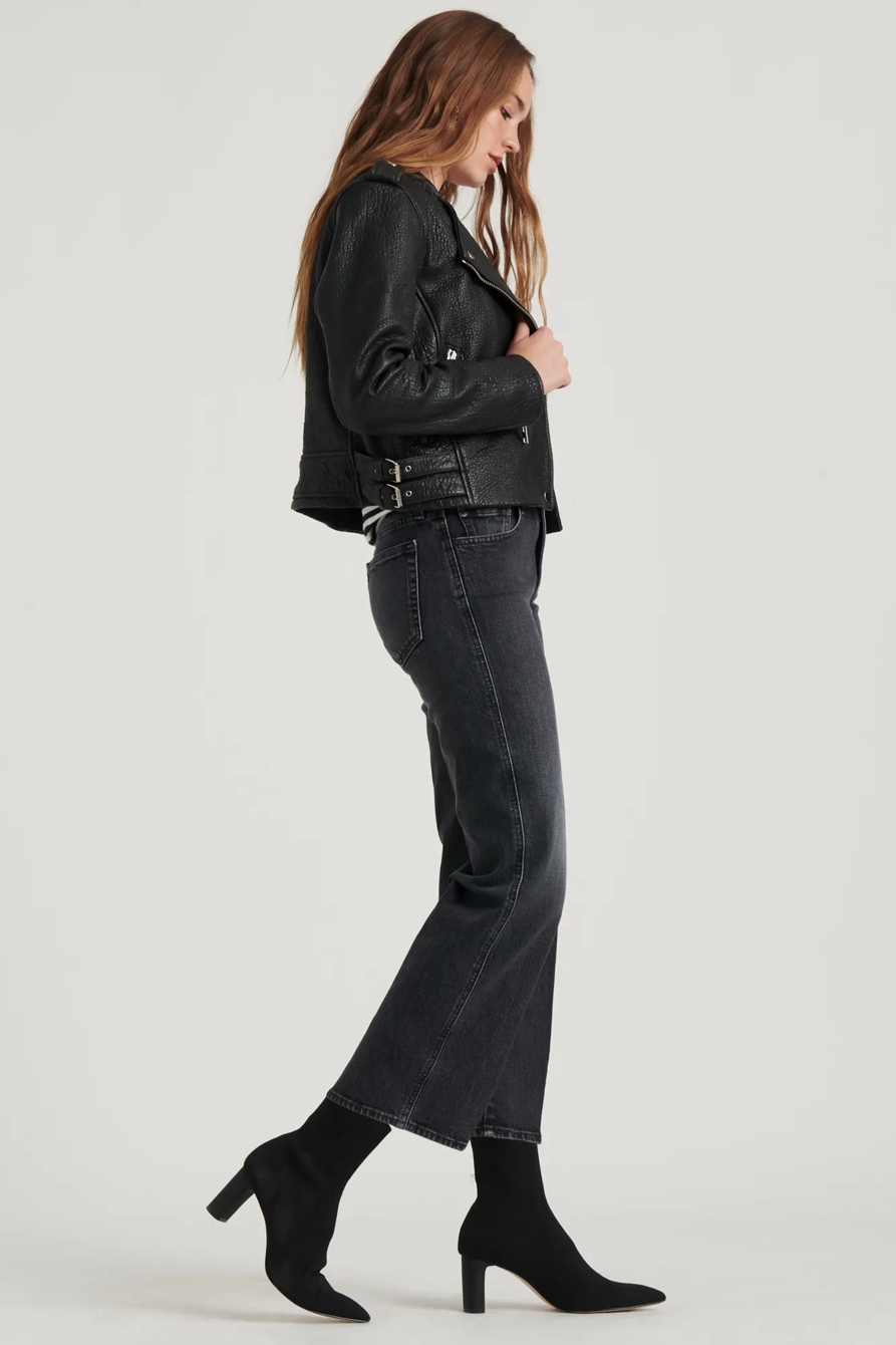 PEBBLE LEATHER MOTO JACKET, image 3