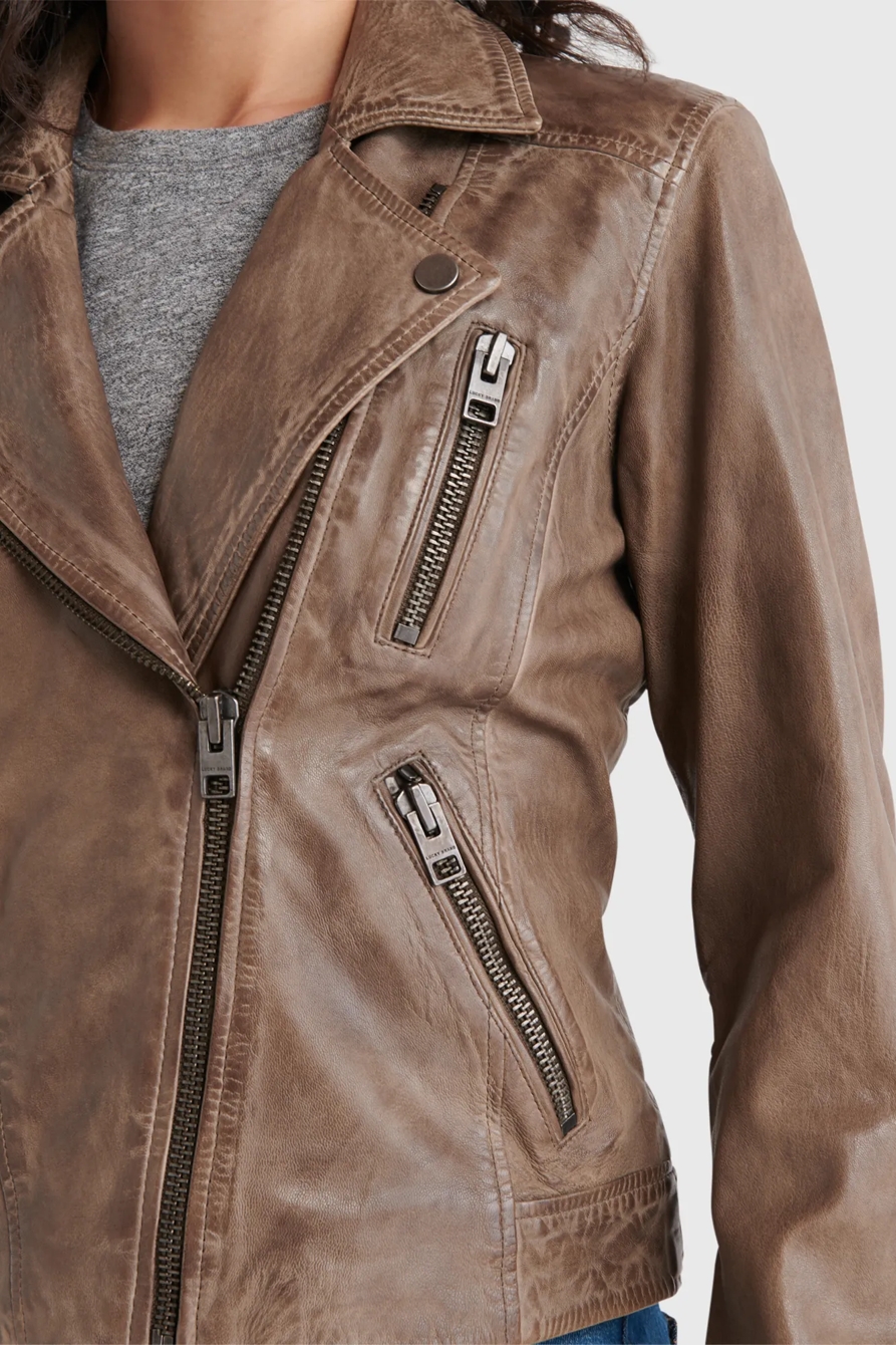 DISTRESSED LEATHER MOTO JACKET, image 5