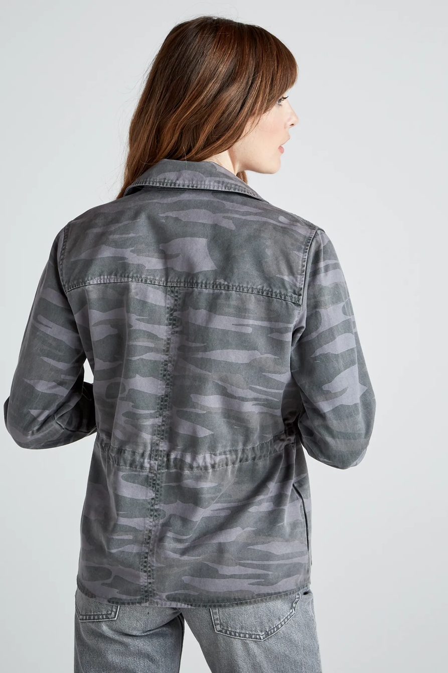 PRINTED CROPPED TRENCH COAT JACKET, image 5