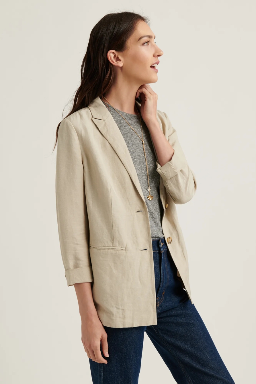 LINEN SOFT BLAZER JACKET, image 3