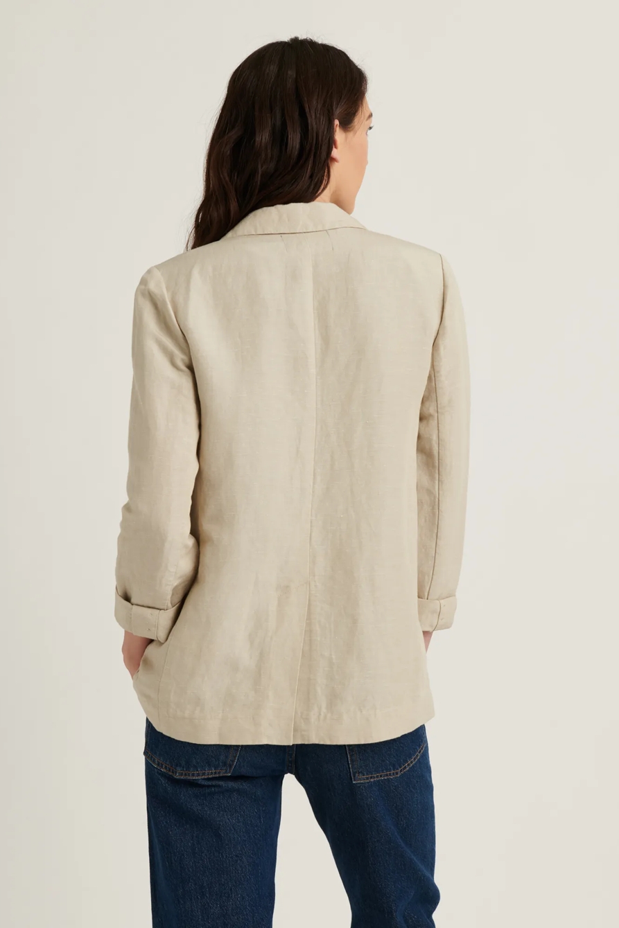 LINEN SOFT BLAZER JACKET, image 4