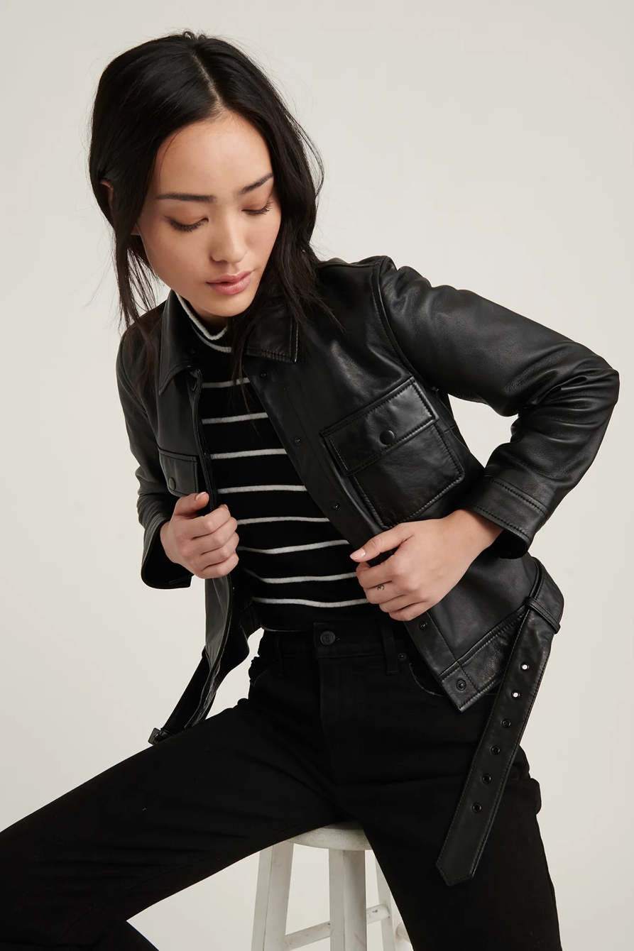 LEATHER UTILITY JACKET, image 2