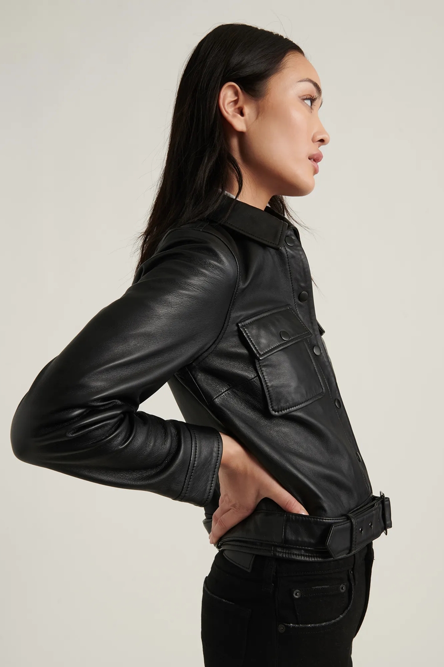 LEATHER UTILITY JACKET, image 3