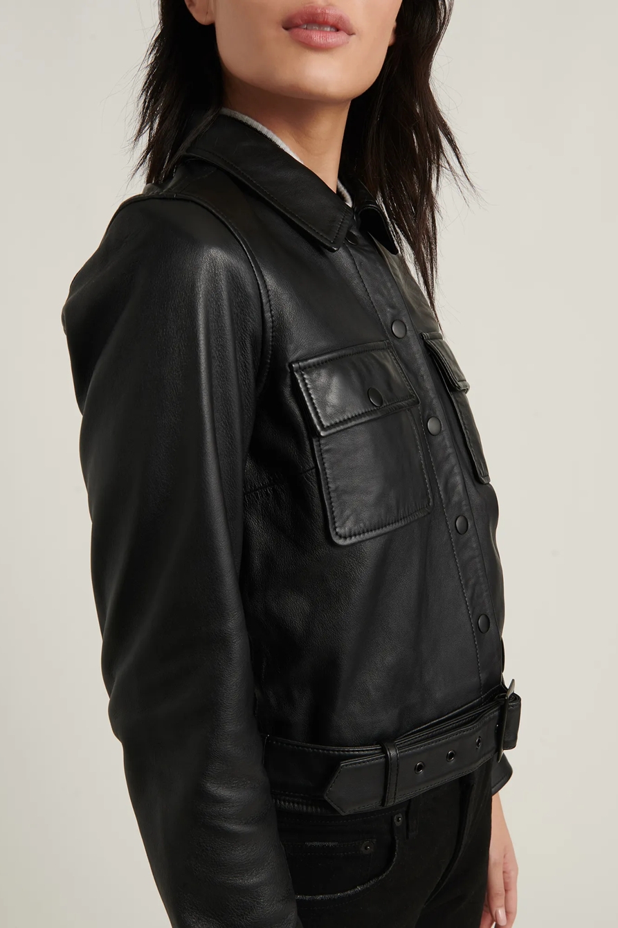 LEATHER UTILITY JACKET, image 6