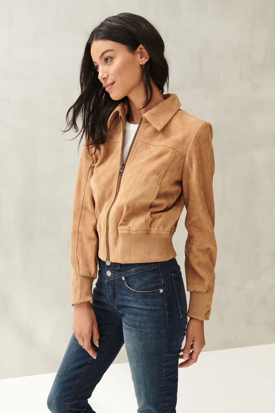 SUEDE ZIP UP JACKET, image 3