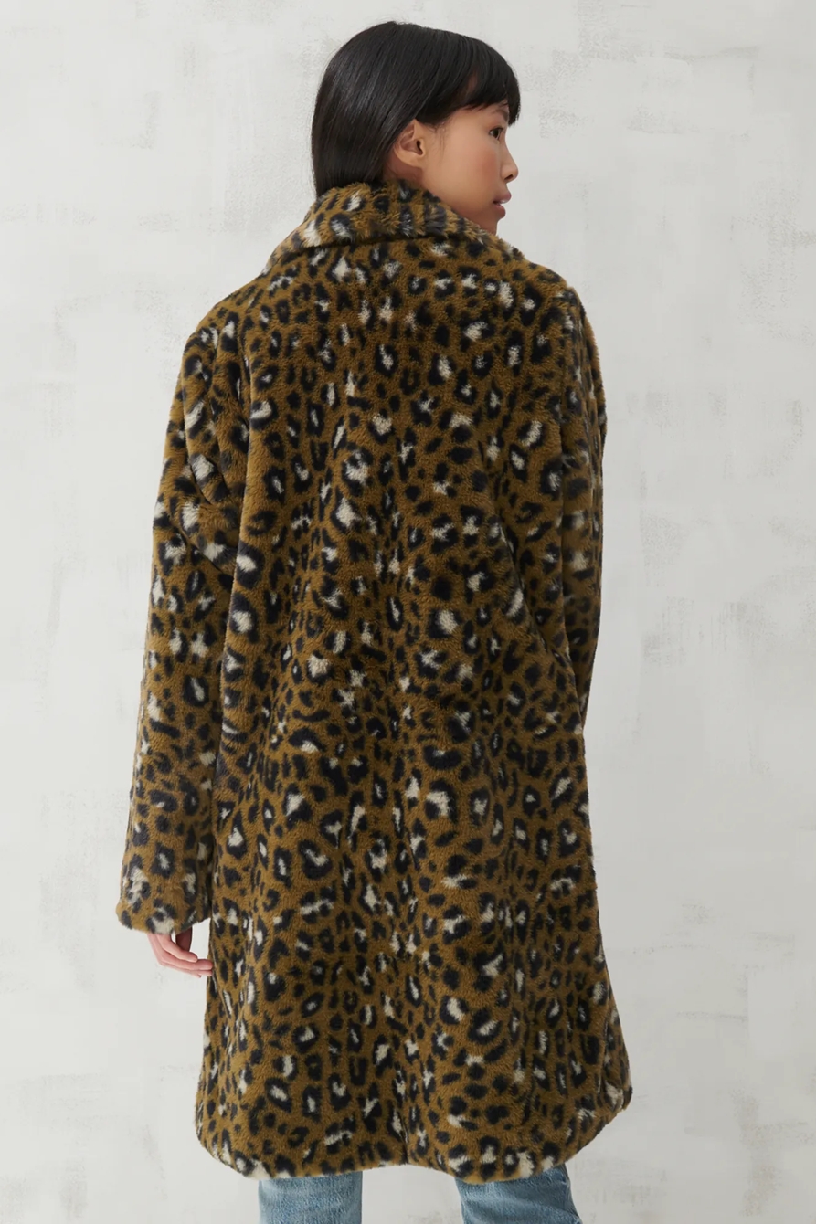 FAUX FUR LONG LINE COAT, image 4