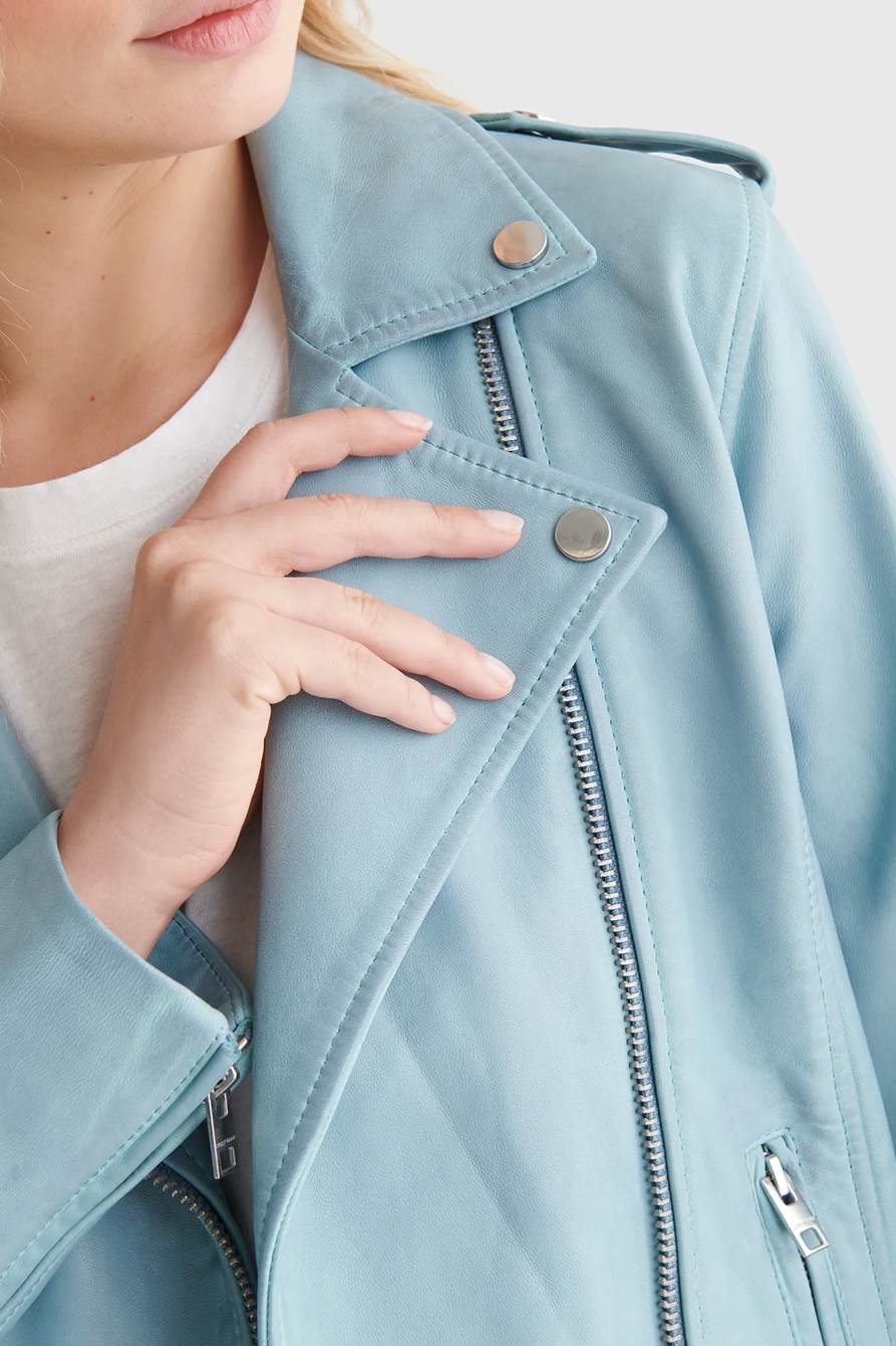 Classic Leather Moto Jacket, image 4