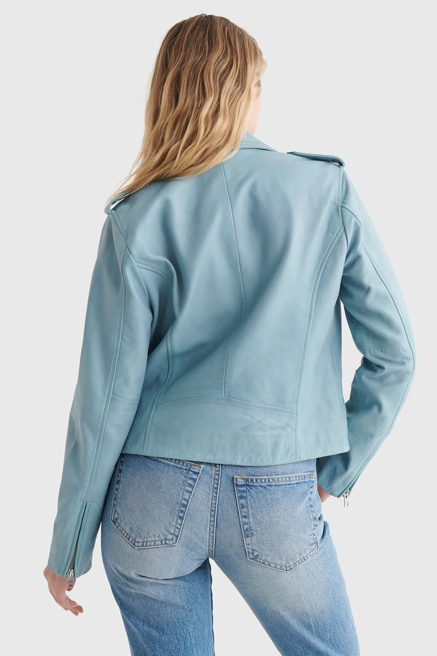 Classic Leather Moto Jacket, image 5
