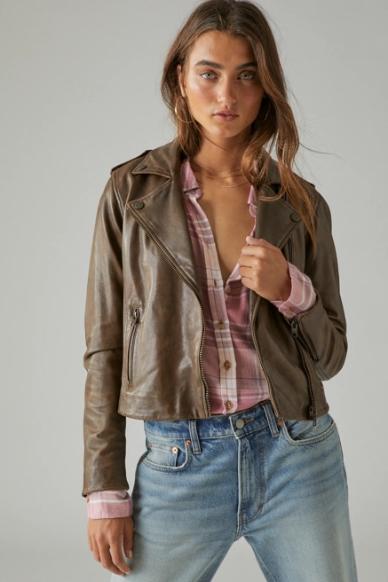 美品・未発売】Lucky Brand ラム革 レザージャケット US：M